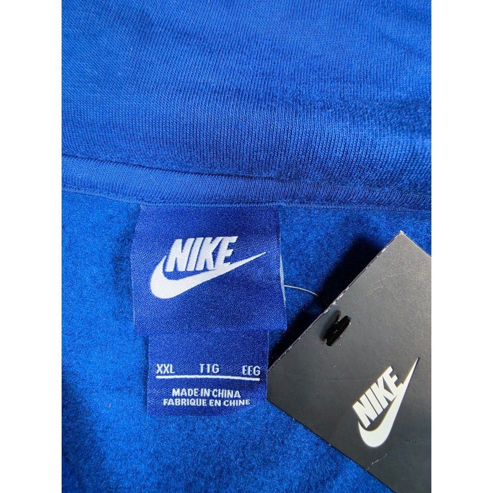 NWT Nike Sweatshirt Mens 2XL XXL Blue Swoosh Spell Out Full Zip Hoodie New - Picture 4 of 10